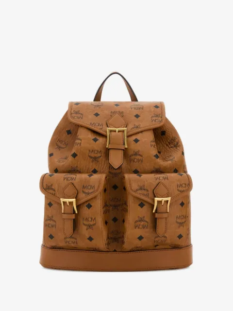 MCM small Aren monogram-print backpack