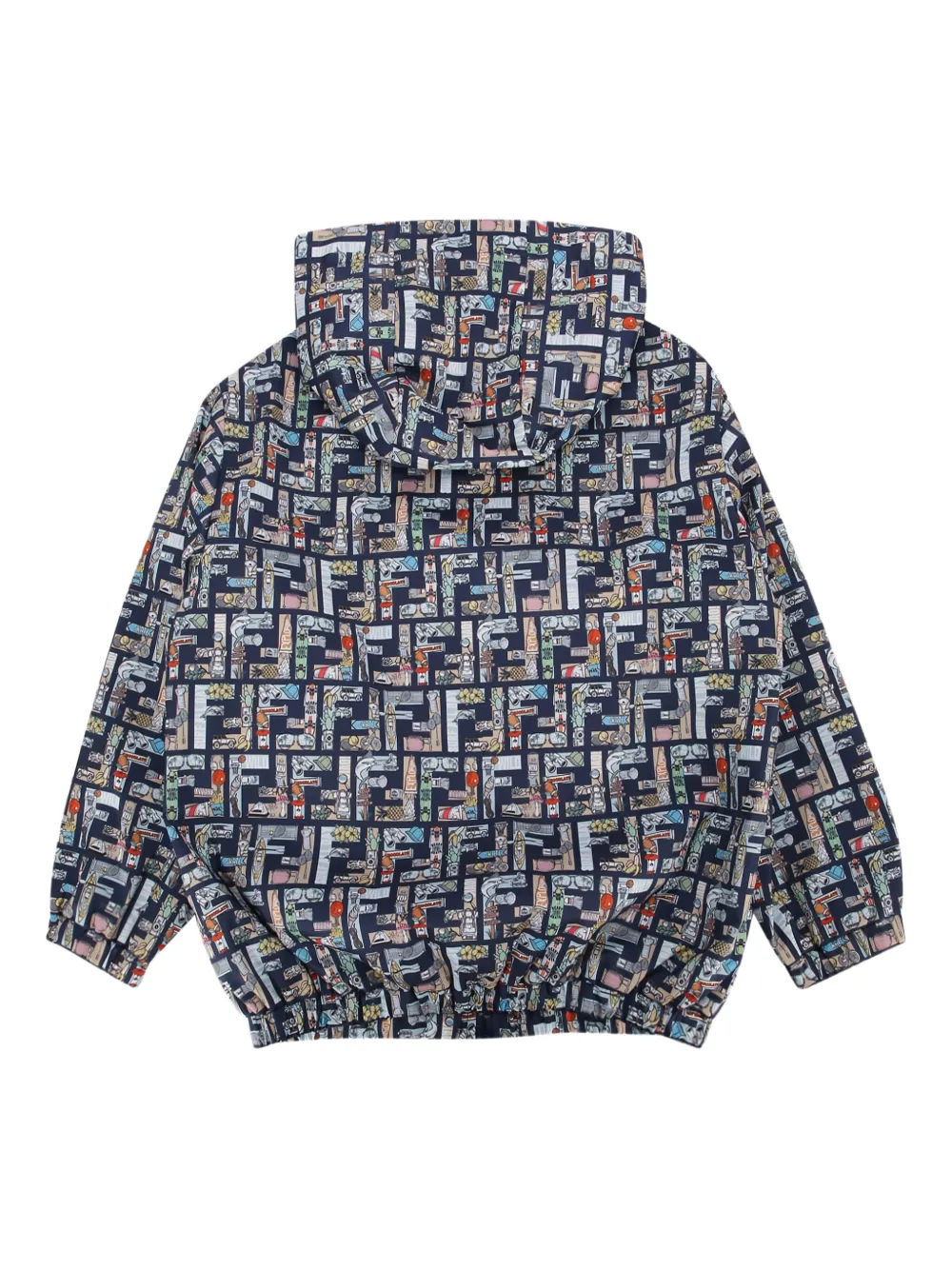 Fendi Kids patterned hooded jacket | Boys Rainwear | Image 2