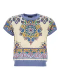 ETRO paisley-print short-sleeve top - Blue