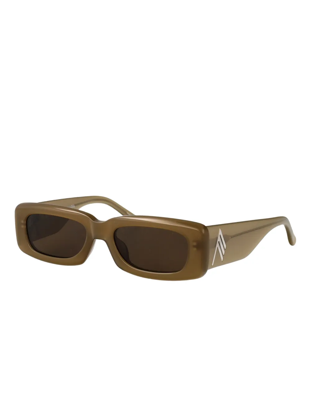 The Attico rectangle-frame sunglasses Groen