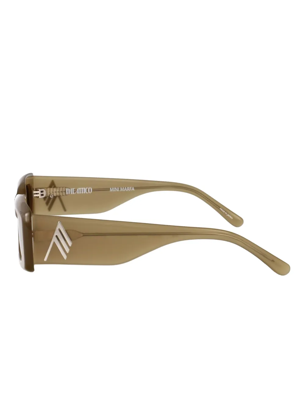 The Attico rectangle-frame sunglasses Groen