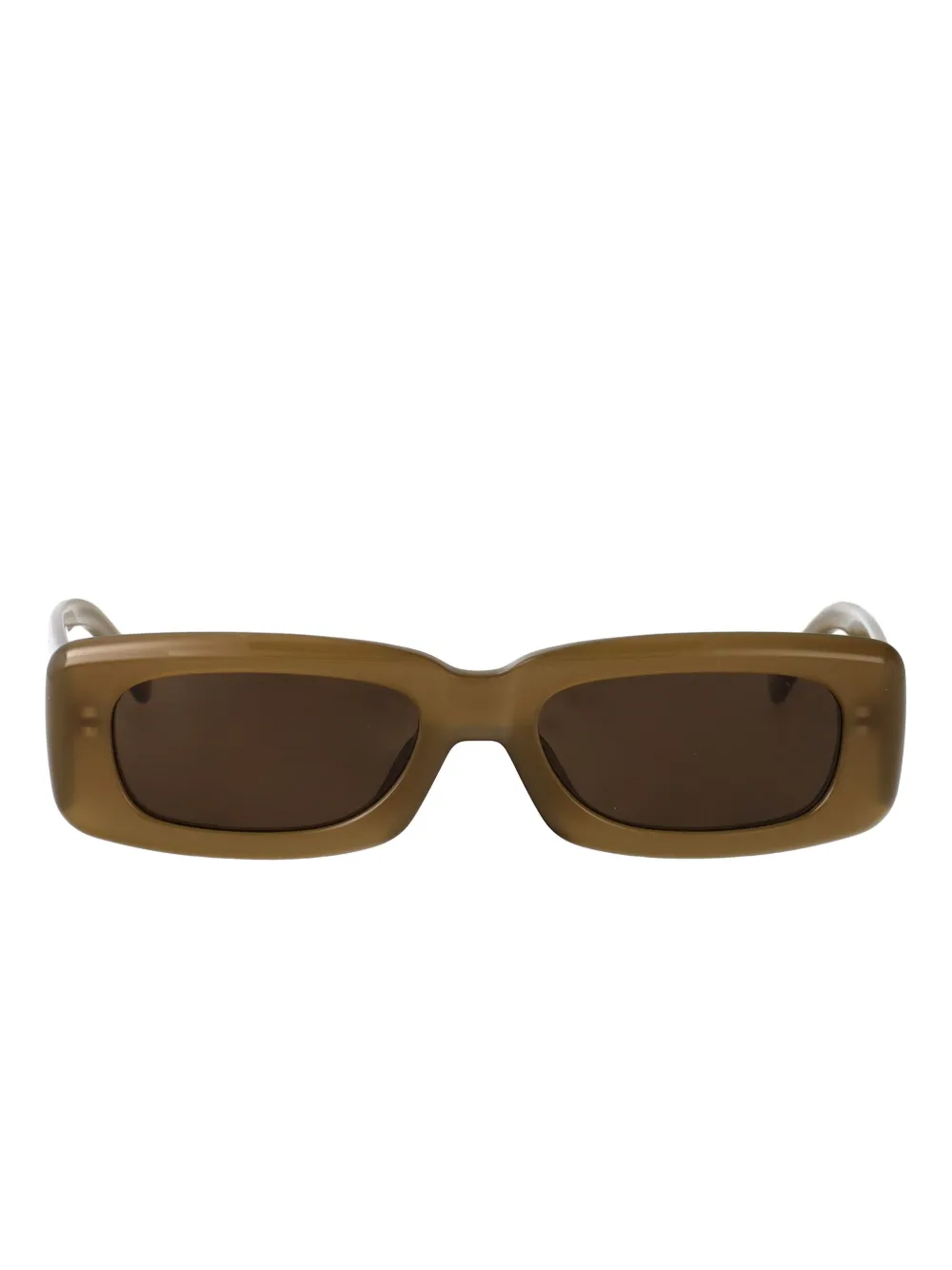 The Attico rectangle-frame sunglasses Groen