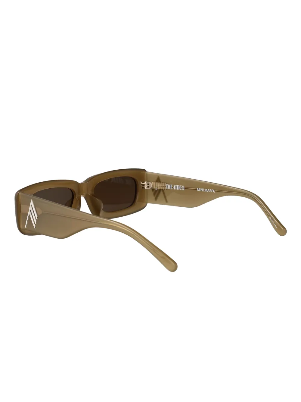 The Attico rectangle-frame sunglasses Groen