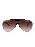 The Attico metallic pilot sunglasses - Gold
