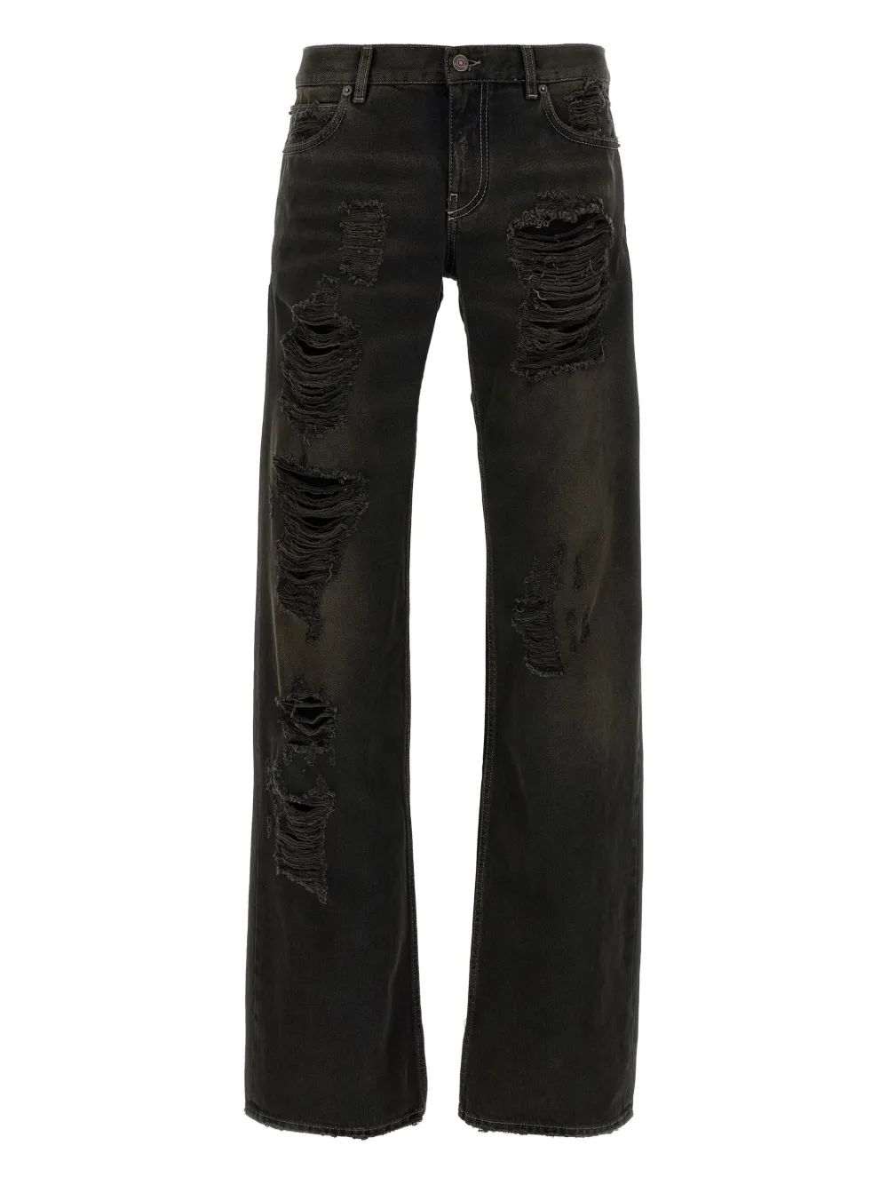Balenciaga Gerafelde jeans Grijs