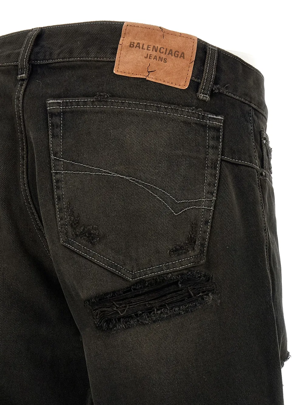 Balenciaga Gerafelde jeans Grijs