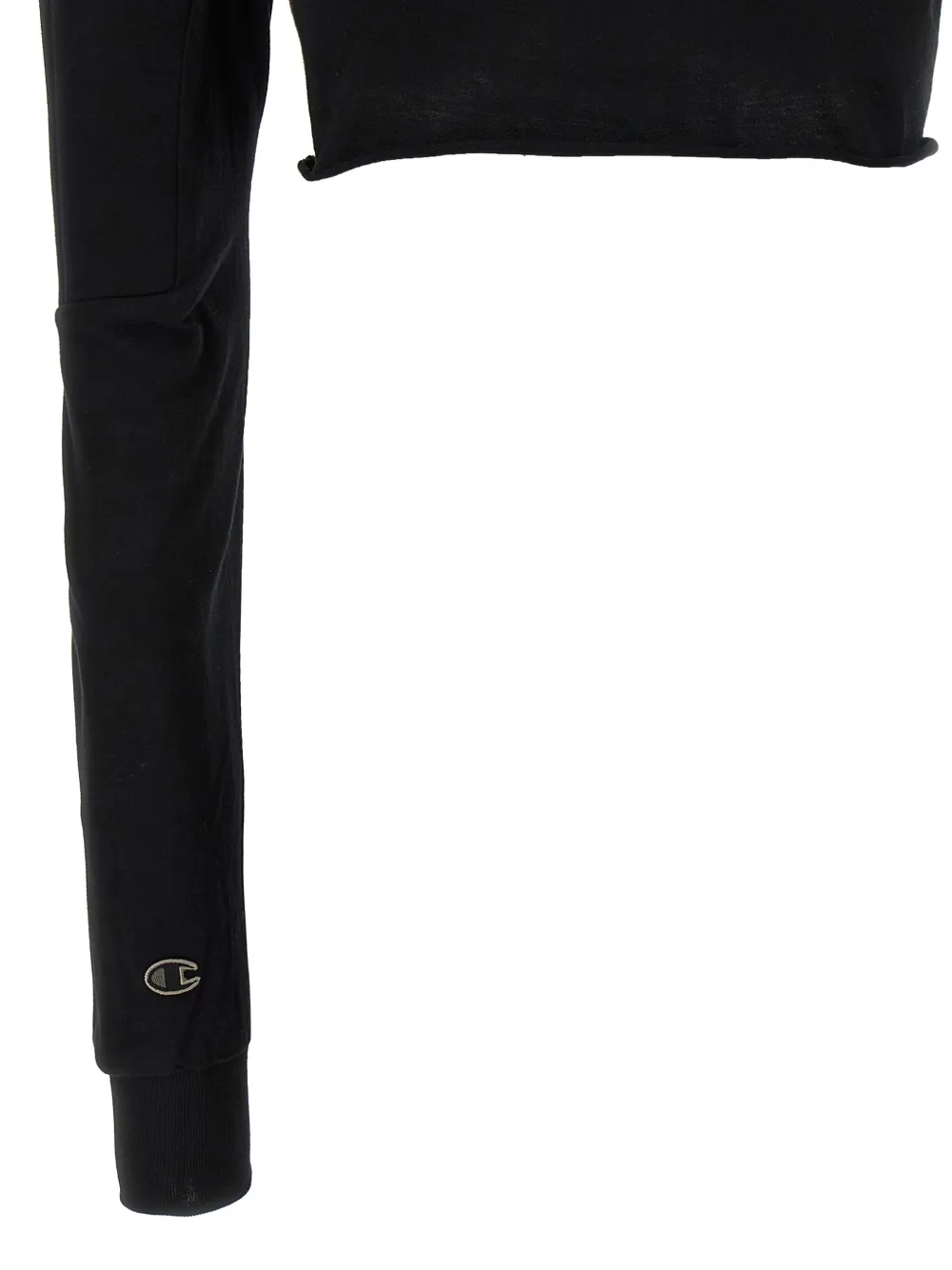 Rick Owens x Champion katoenen trui met gerafeld effect Zwart