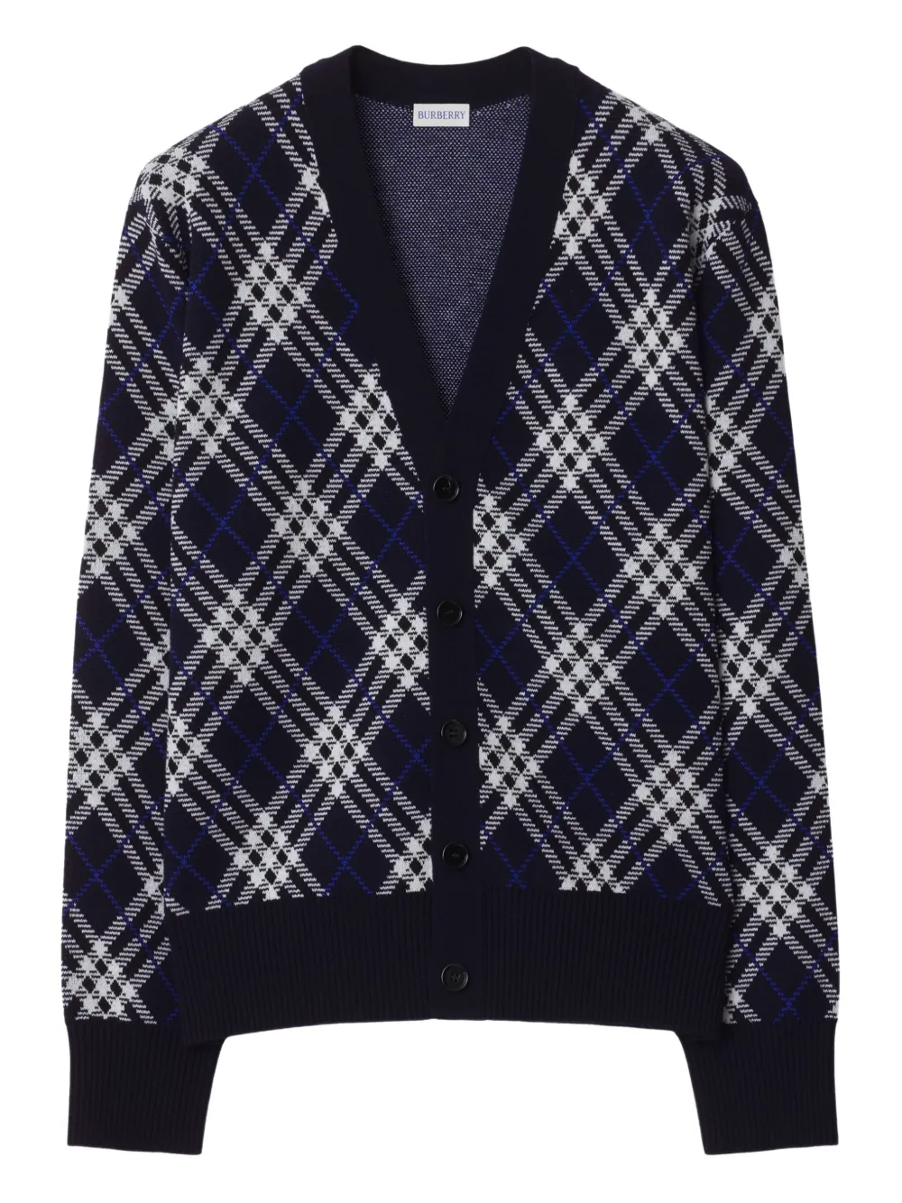 Burberry check-pattern cardigan | Blue | Image 1