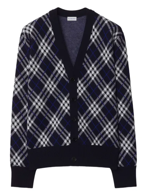 Burberry check-pattern cardigan