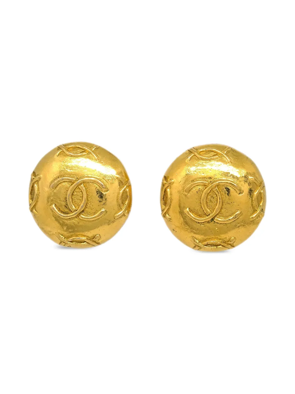CHANEL Pre-Owned 1990-2000s ココマーク イヤリング - ゴールドトーン CHANEL Pre-Owned 1990-2000s ココマーク イヤリング - ゴールドトーン