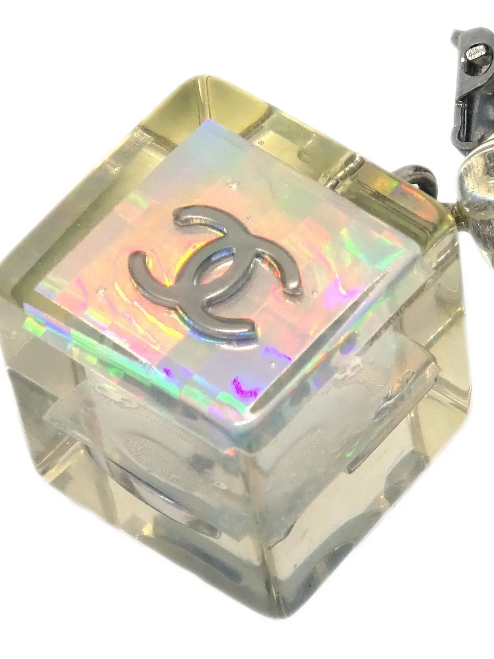 Pre-owned Chanel 1997 N°5-motif Clip-on Earrings