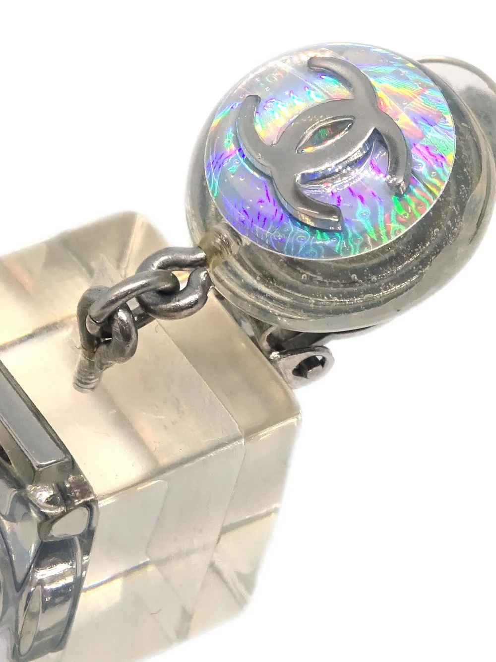 Pre-owned Chanel 1997 N°5-motif Clip-on Earrings