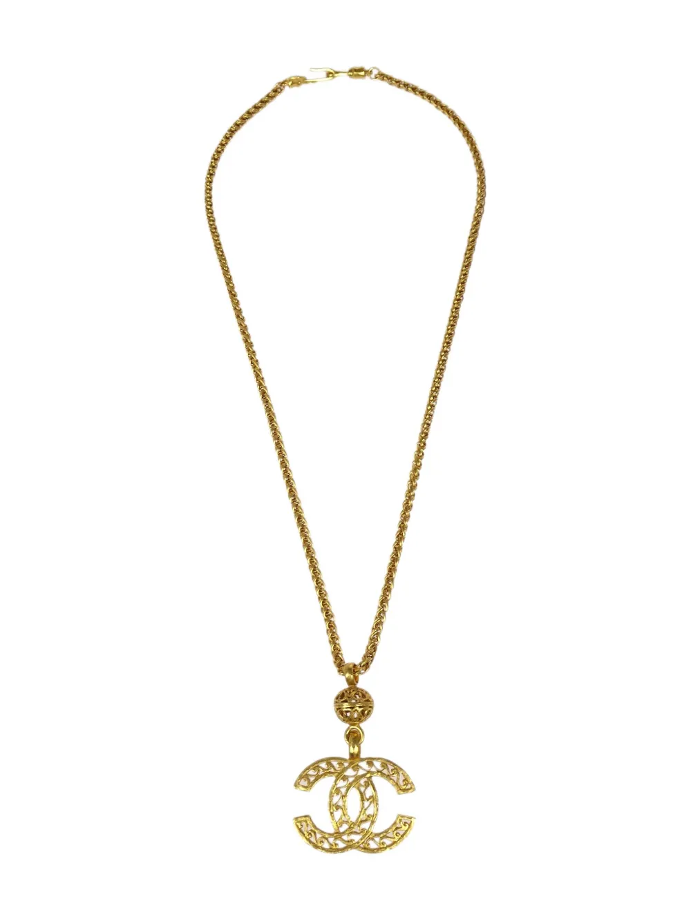Pre-owned Chanel 1995 Cc-pendant Necklace