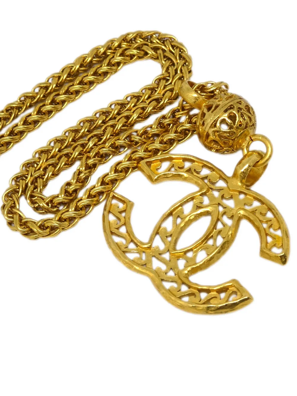 Pre-owned Chanel 1995 Cc-pendant Necklace