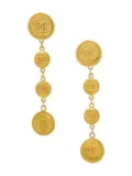 CHANEL Pre-Owned 1990-2000s CC dangle-design earrings - Gold