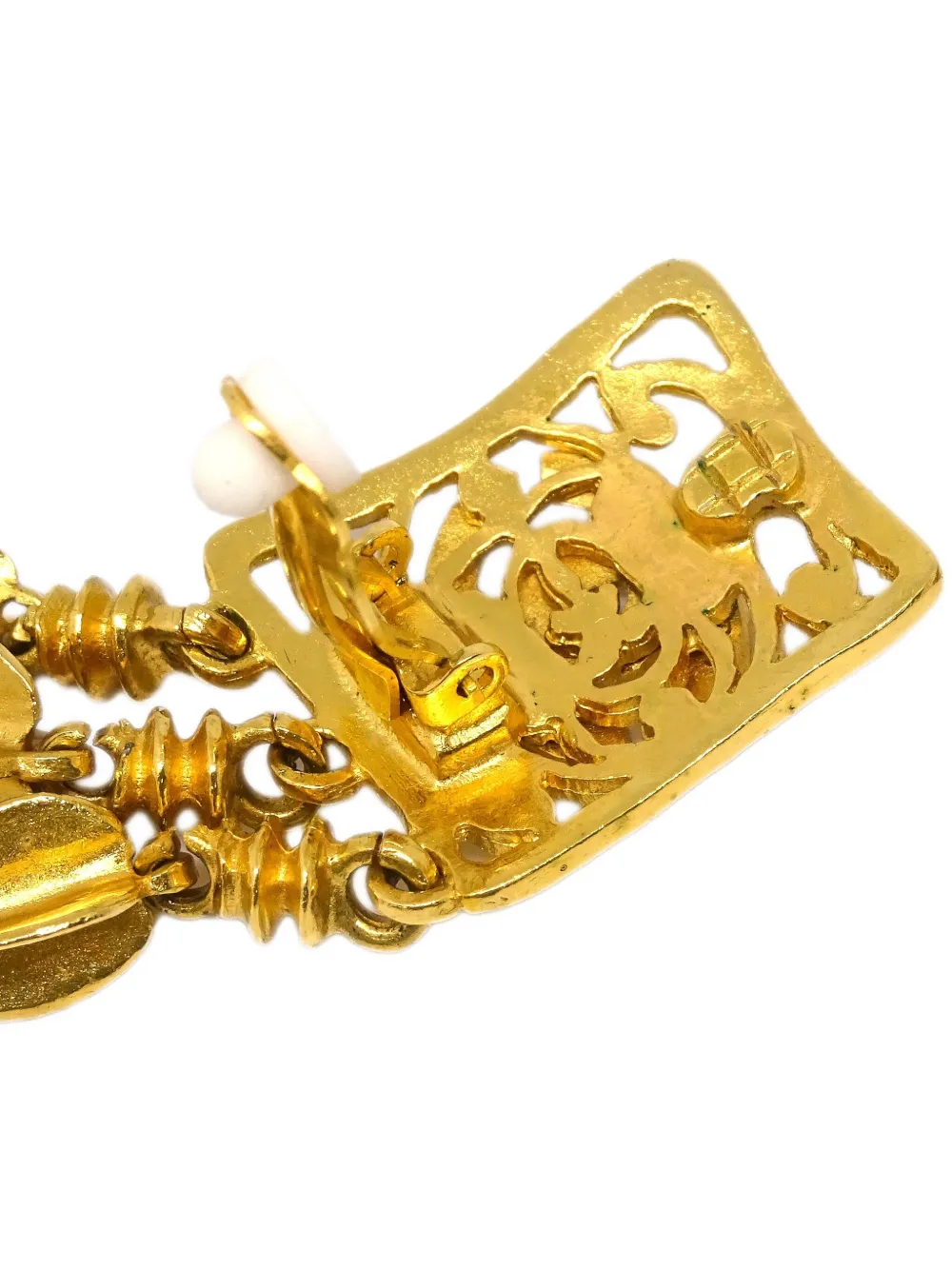 Pre-owned Chanel 1995 Cc Clip-on Earrings
