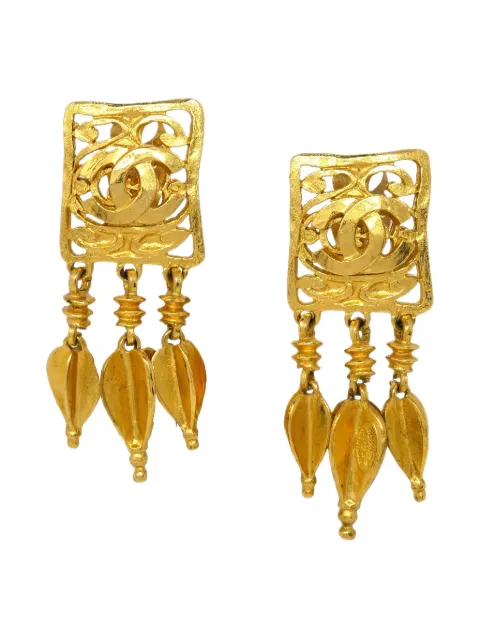 CHANEL Pre-Owned 1995 CC clip-on earrings