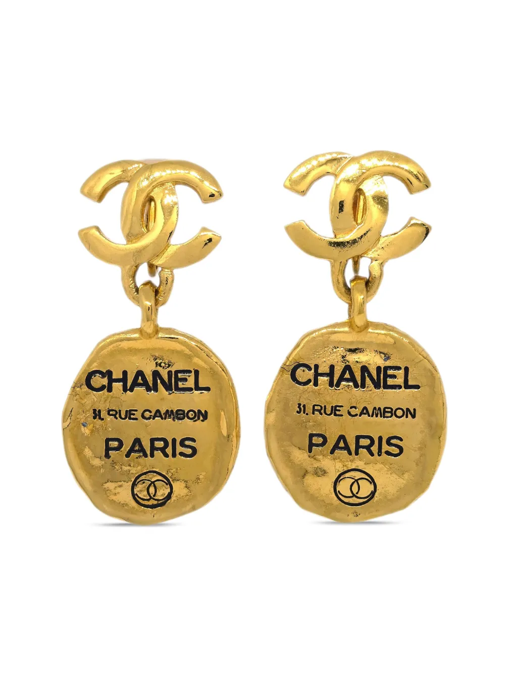 Pre-owned Chanel 1990-2000s Cc Clip-on Earrings