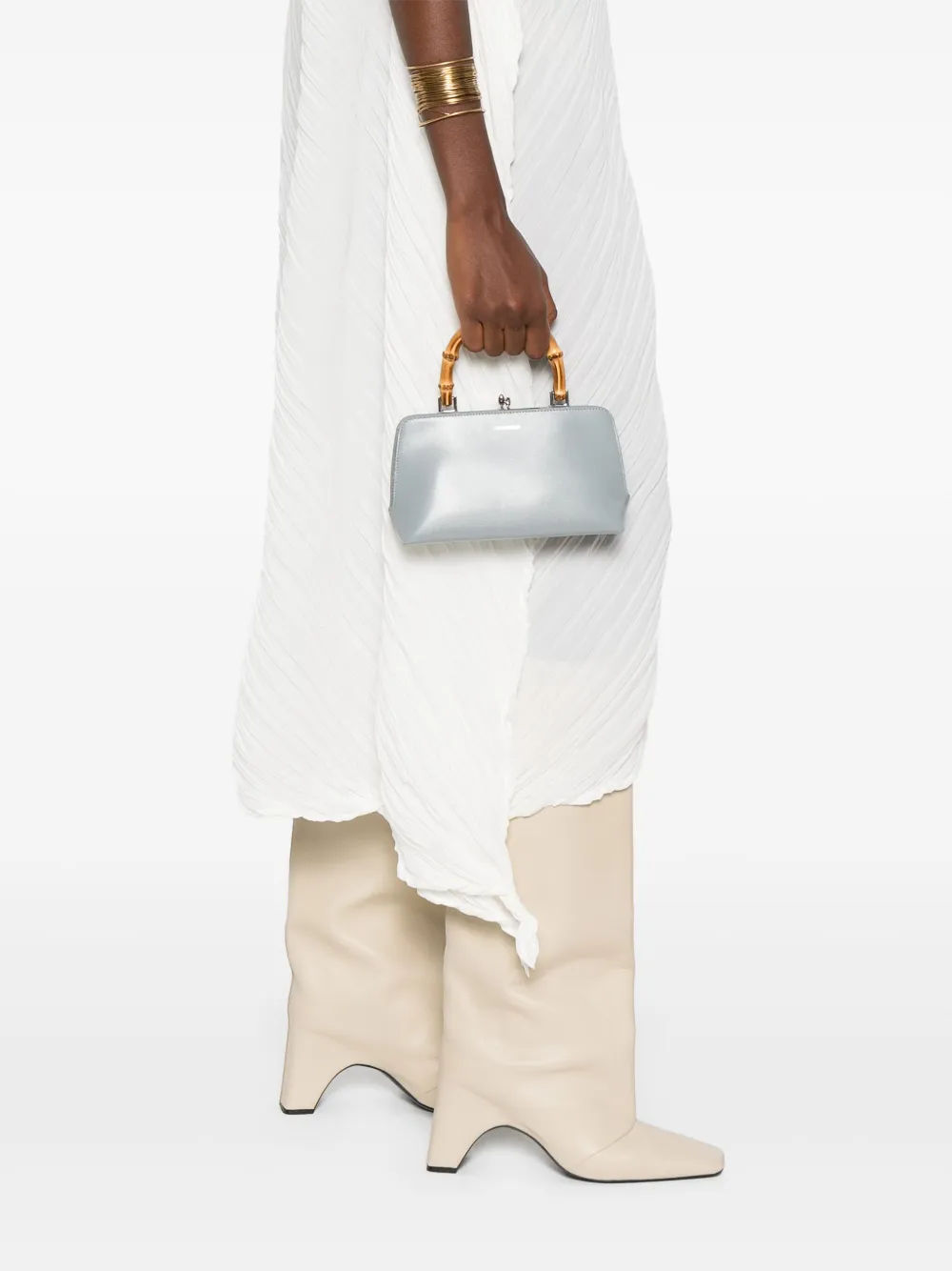 Jil Sander Gogi mini-shopper 044 STEEL