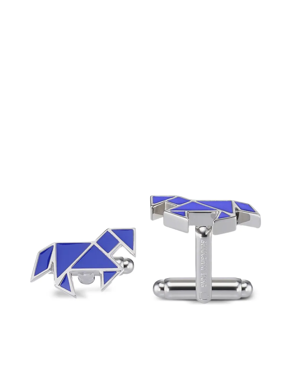 Shanghai Tang logo-plaque cufflinks | Silver | Image 1