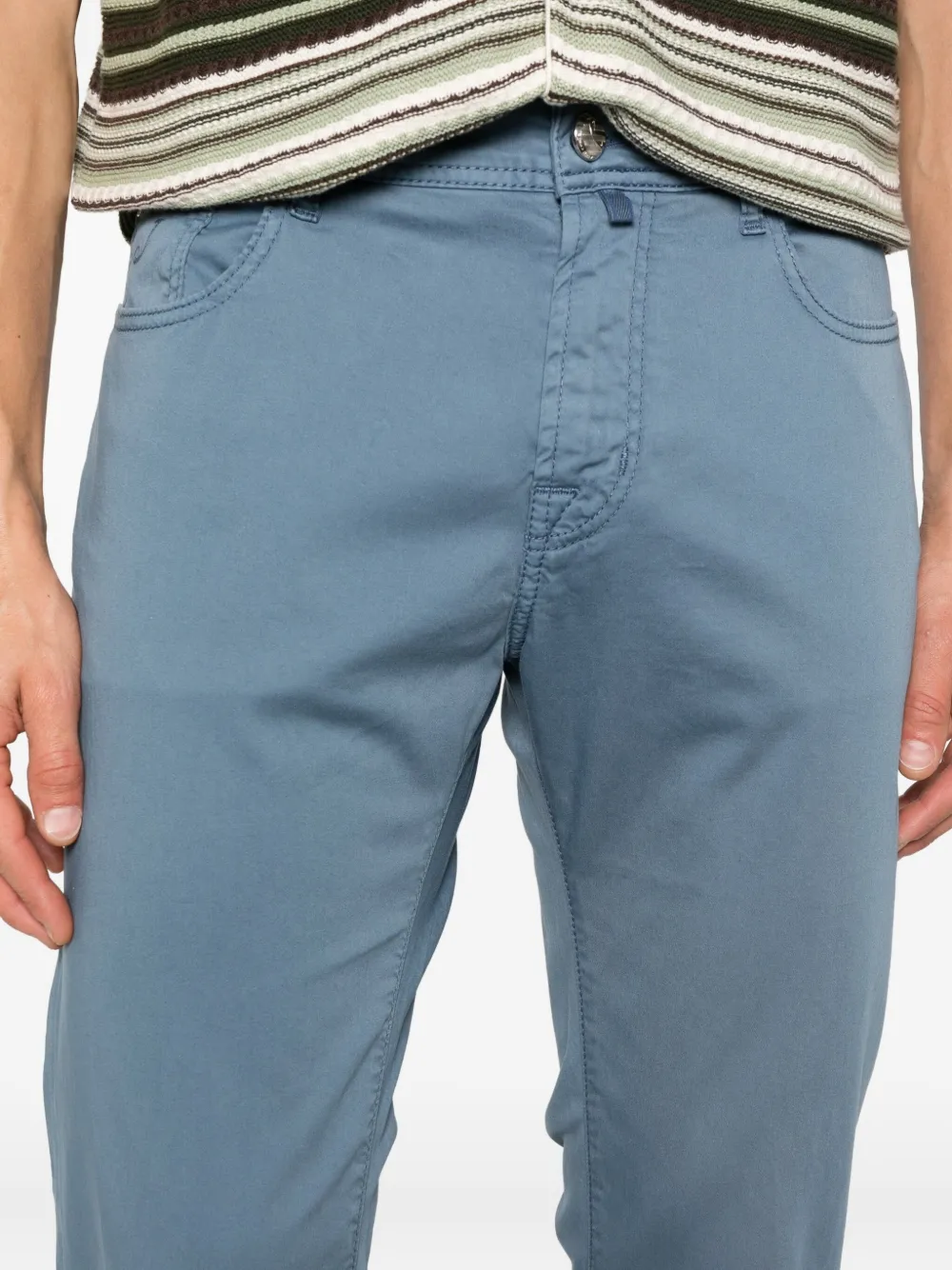 Jacob Cohën Jeans met logopatch Blauw
