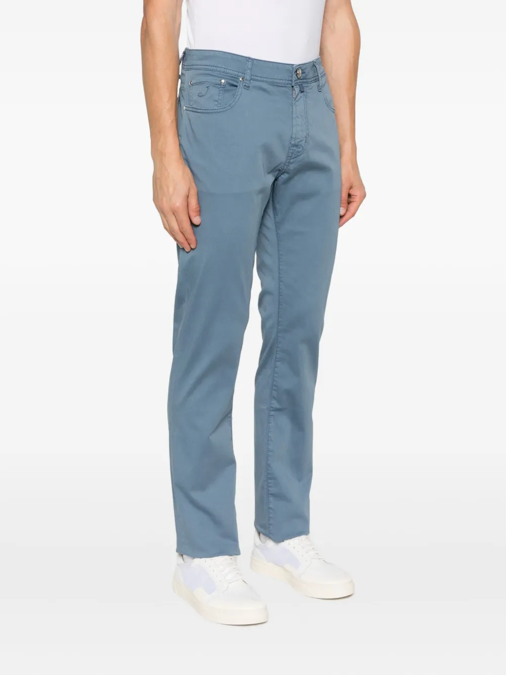 Jacob Cohën Jeans met logopatch Blauw
