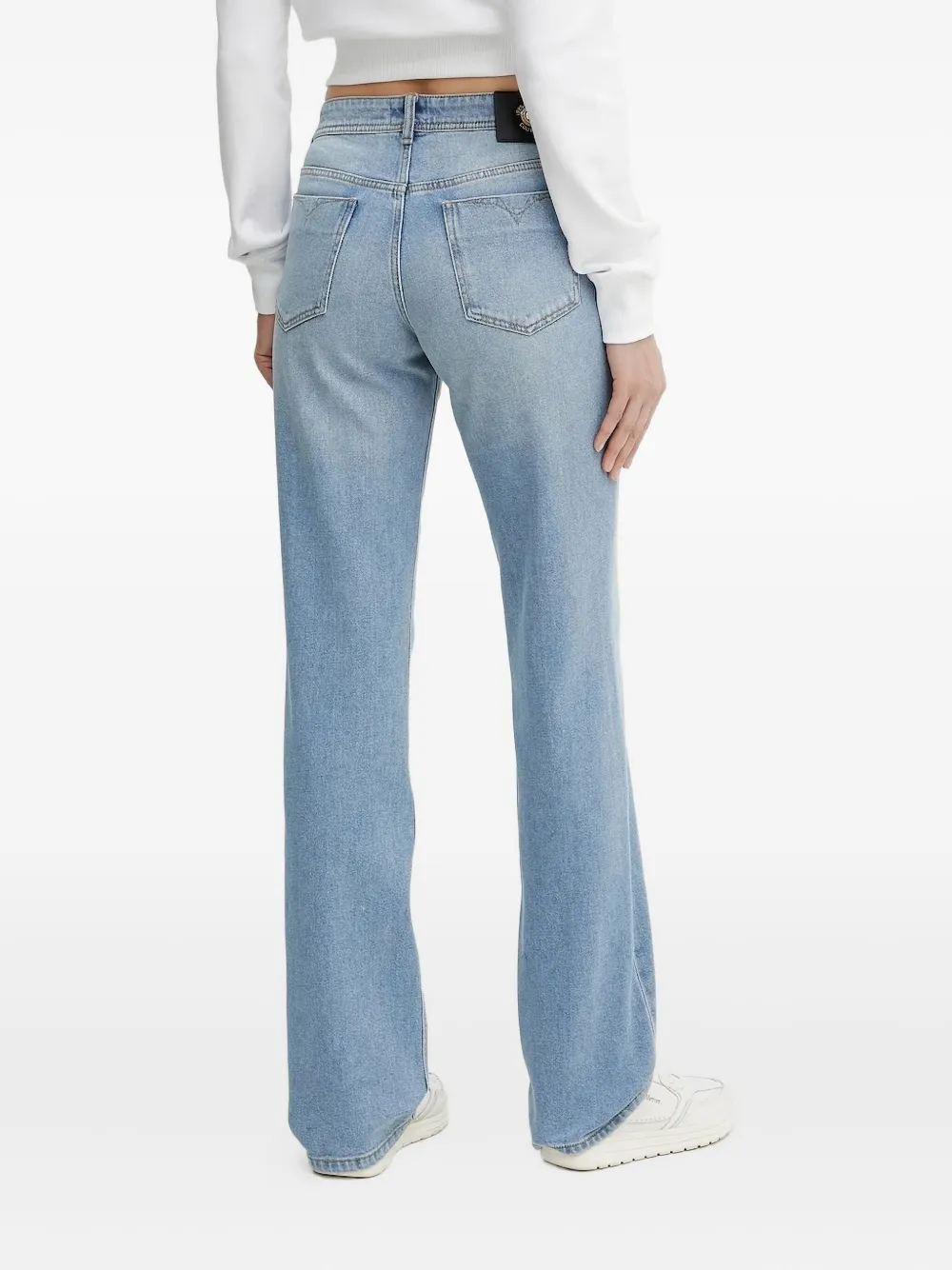 Versace Jeans Couture Jeans met logoplakkaat - Blauw