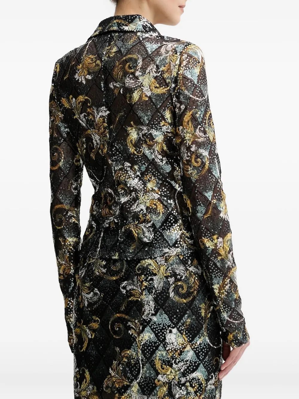 Versace Jeans Couture Shirt met pailletten - Zwart