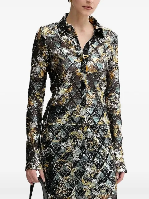 Versace Jeans Couture blusa bordada con lentejuelas