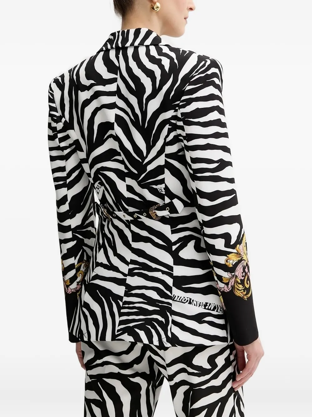 Versace Jeans Couture zebra-print blazer Zwart