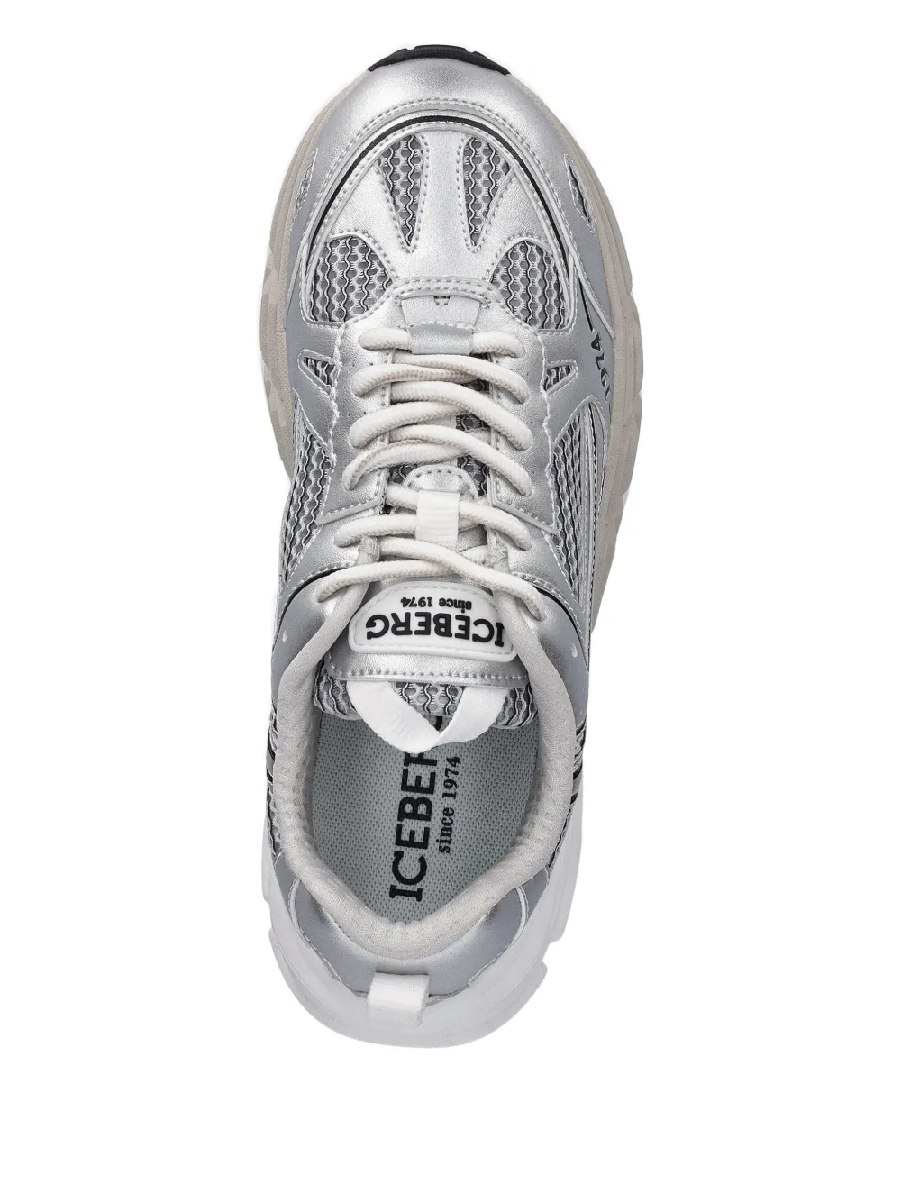 Iceberg ICB One sneakers met mesh vlakken Zilver