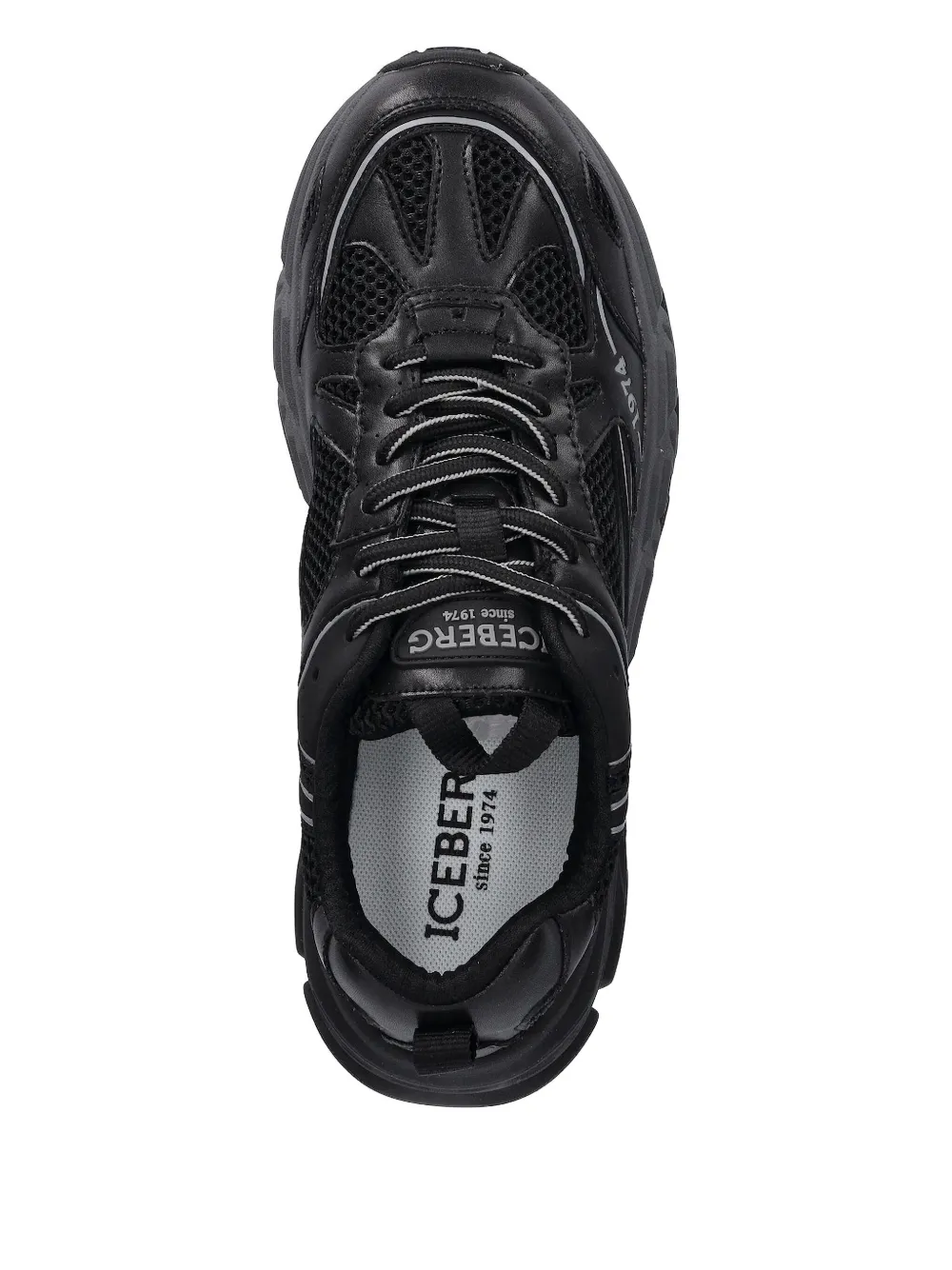 Iceberg Icb One Leather Sneakers In Black