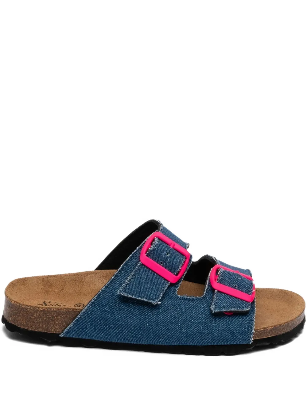 MC2 Saint Barth buckle-fastening denim sandals Blue