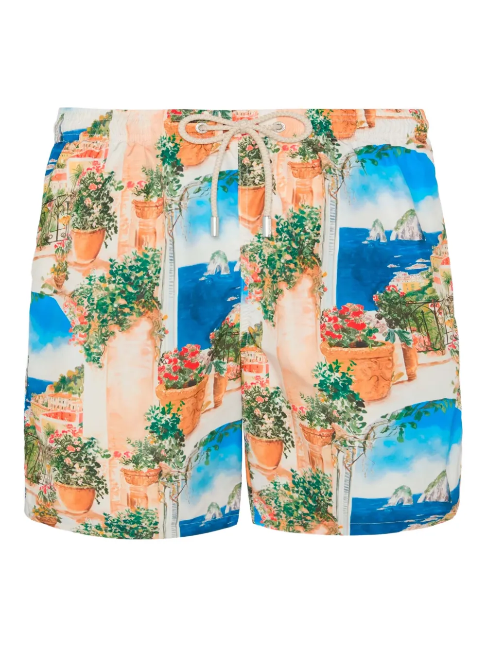 MC2 Saint Barth landscape-print swim shorts | Orange | Image 1