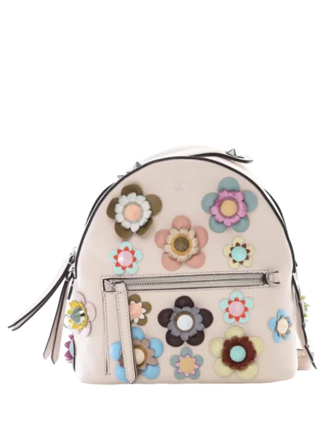 Fendi Pre-Owned 2010-2024 Mini Leather Vitello By The Way Flowerland backpack