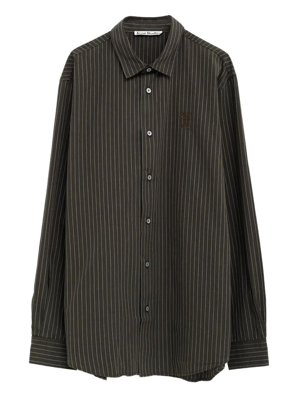 Acne Studios camisa con estampado de rayas diplomáticas | verde | Image 1