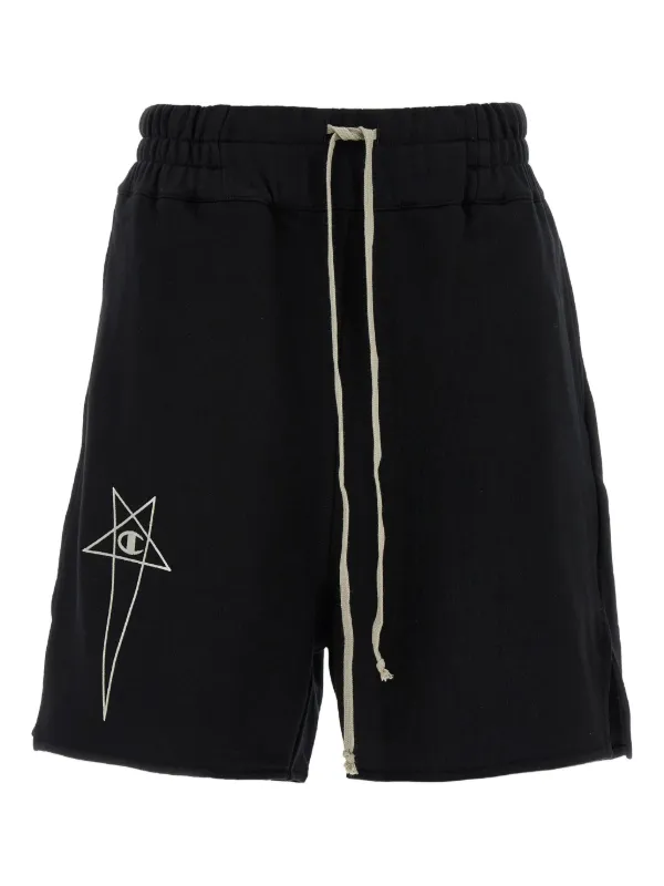リックオウエンス　チャンピオン　ショーツ Rick Owens x Champion バミューダショーツ | ブラック