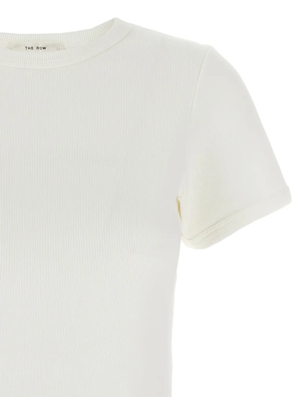 The Row Torya Ribbed Crew-neck T-shirt In White