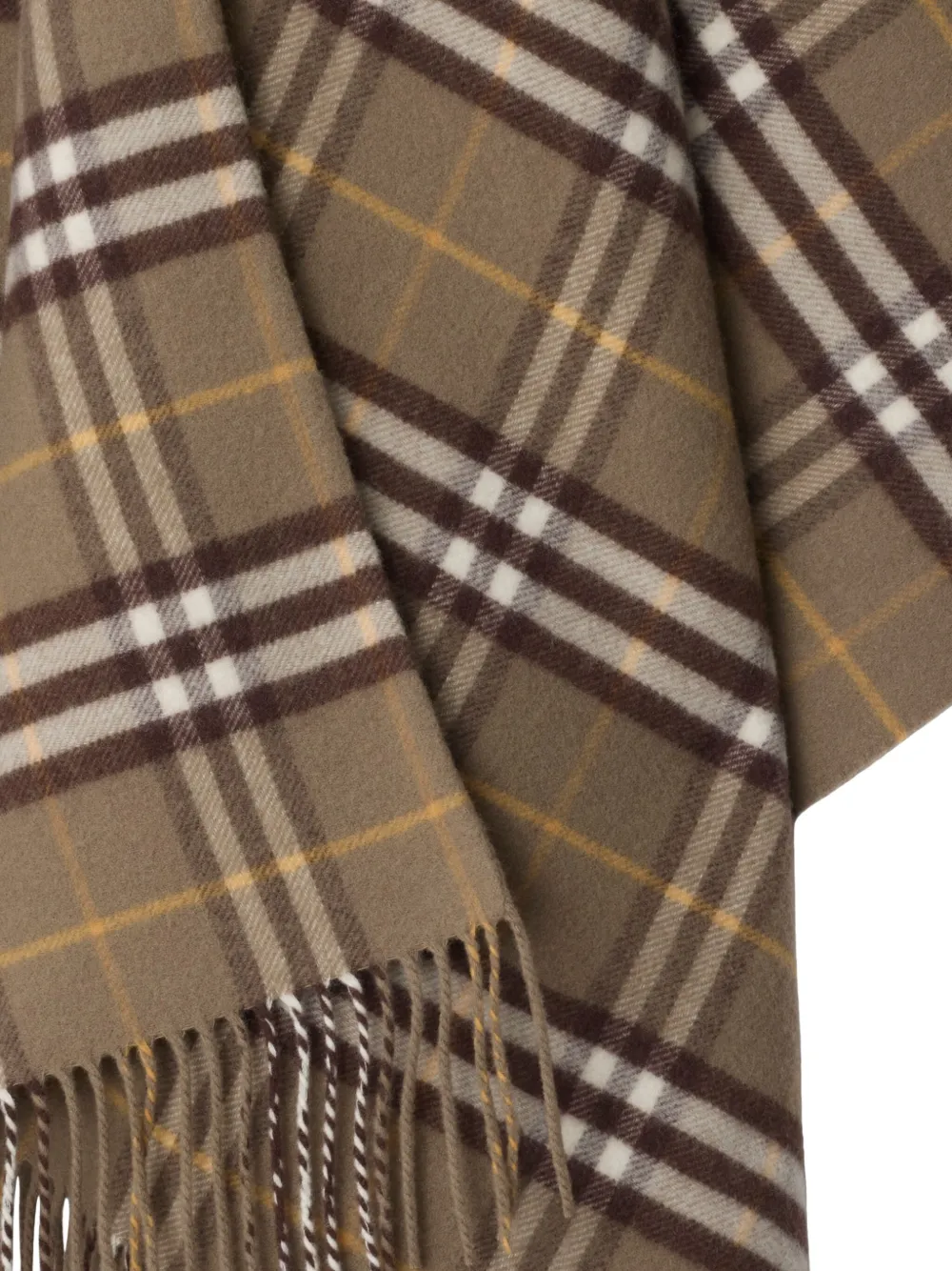 Burberry Geruite cape Bruin