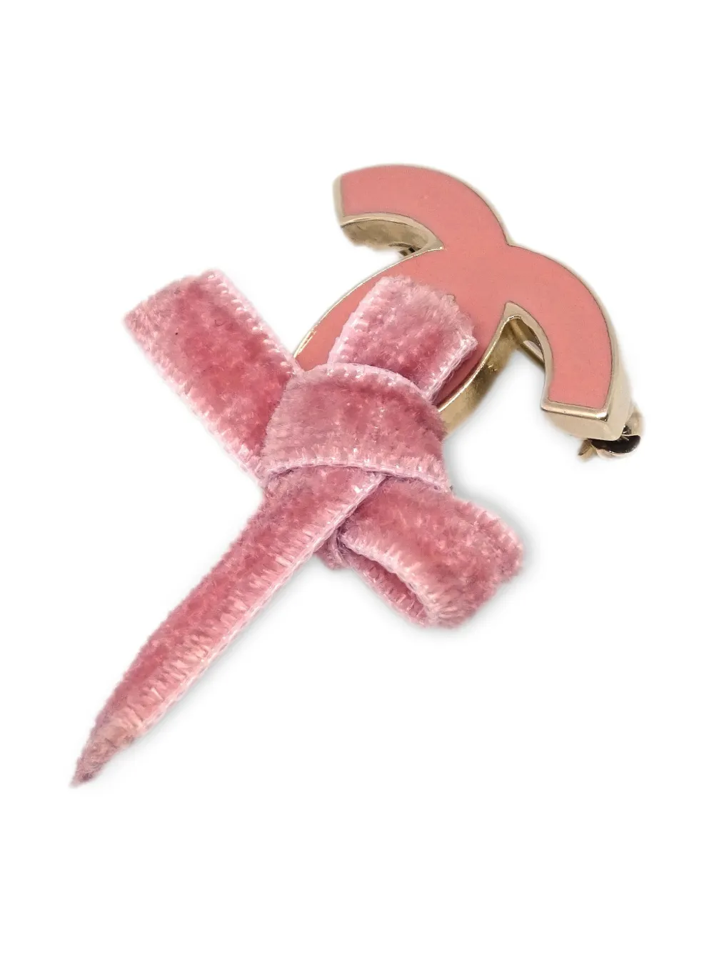 Pre-owned Chanel 2007 Cc Bow-detail Brooch