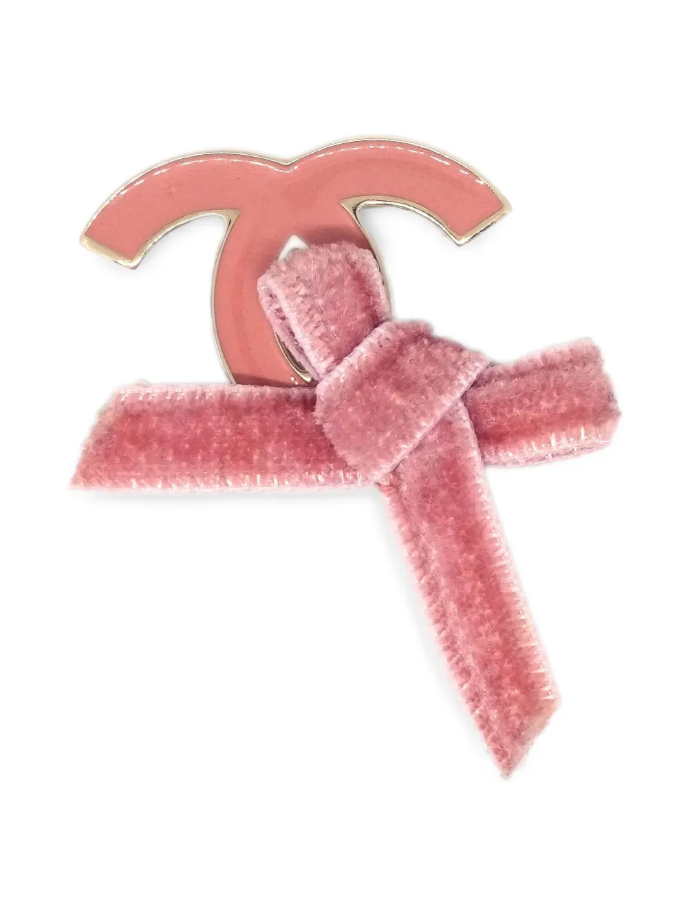 Pre-owned Chanel 2007 Cc Bow-detail Brooch