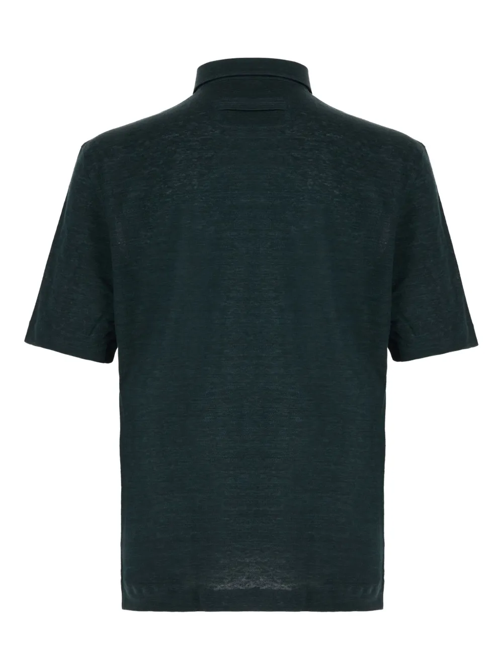 Zegna Linnen poloshirt met knopen Groen