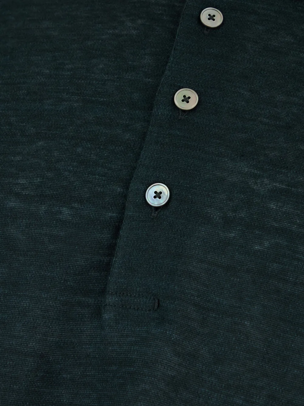 Zegna Linnen poloshirt met knopen Groen