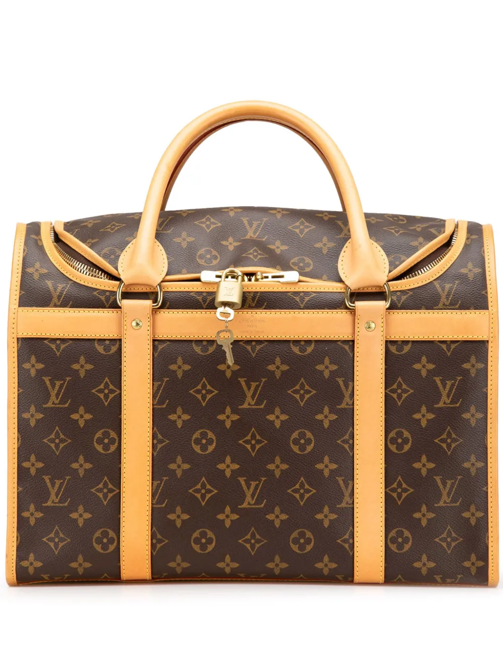 Louis Vuitton Pre-Owned 2003 Monogram Sac Chien Pet Carrier 40 travel bag | Brown | Image 1