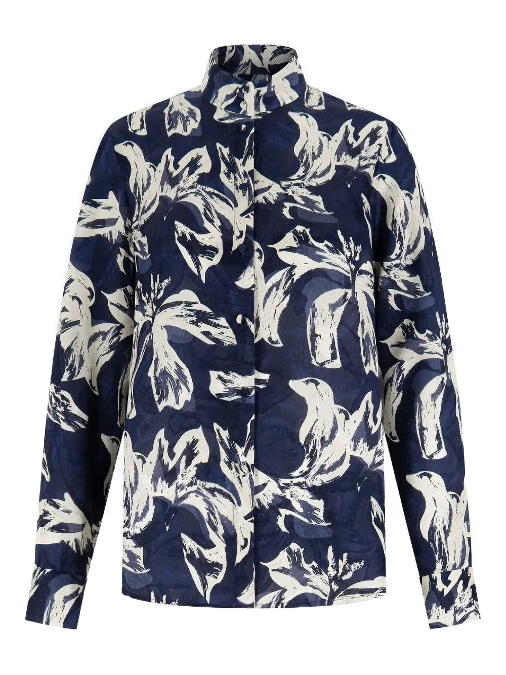 Shanghai Tang floral-print button-up shirt | Blue | Image 1