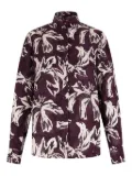 Shanghai Tang floral-print button-up shirt - Brown