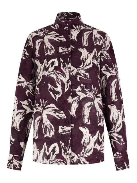 Shanghai Tang floral-print button-up shirt