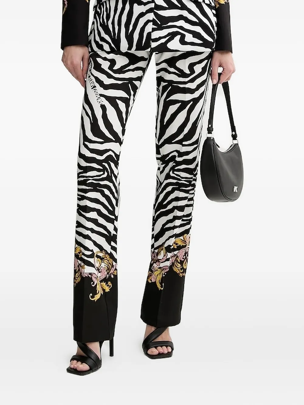 Versace Jeans Couture Broek met zebraprint Zwart