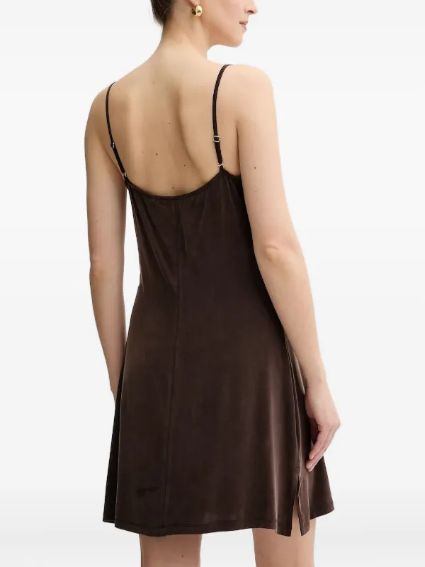 Versace Jeans Couture cowl-neck Mini Dress | Brown | FARFETCH