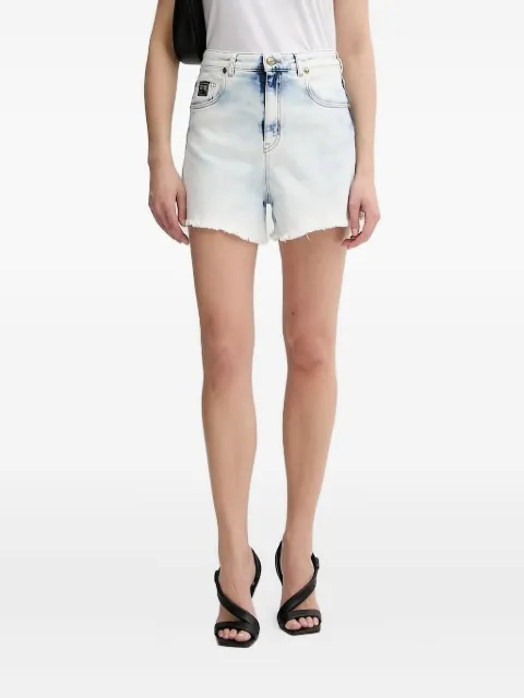 Versace Jeans Couture frayed-hem logo-patch shorts